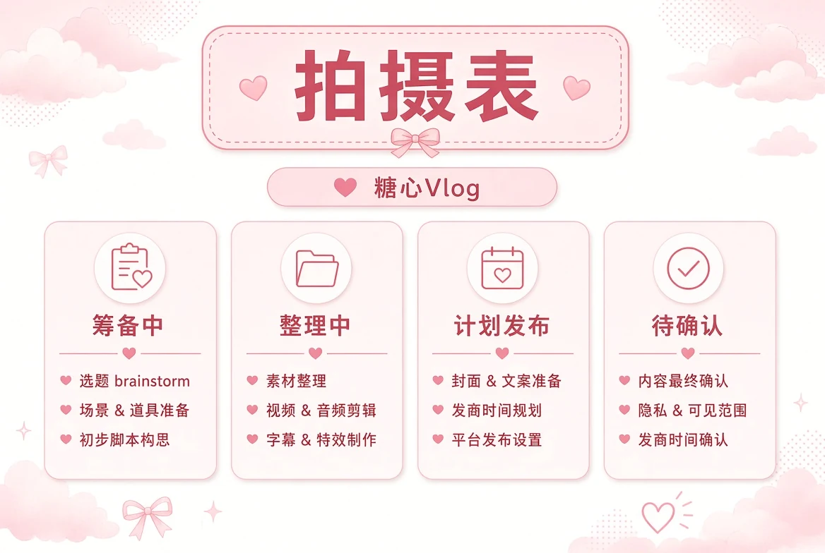 排期栏内容画面